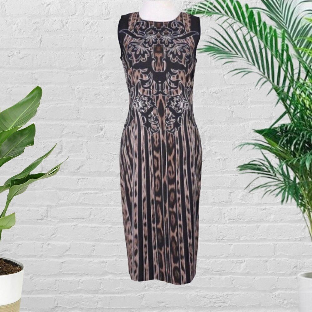 NWOT Roberto Cavalli Shift Midi Cocktail Dress